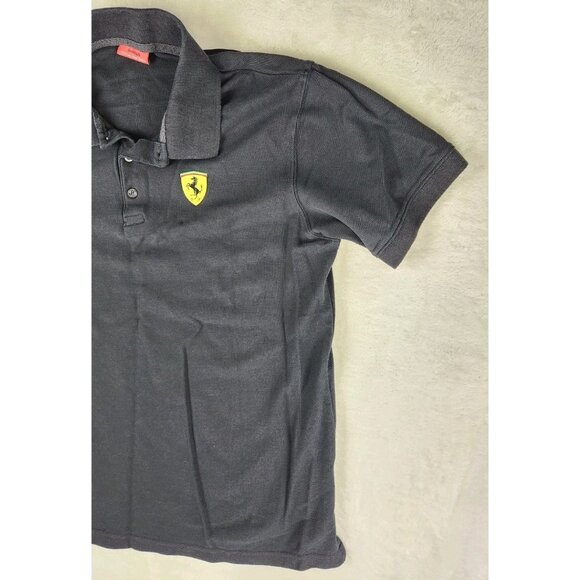 Ferrari Scuderia Mens Polo Shirt Size Medium Black Logo Licensed Etihad Airways - Picture 3 of 16